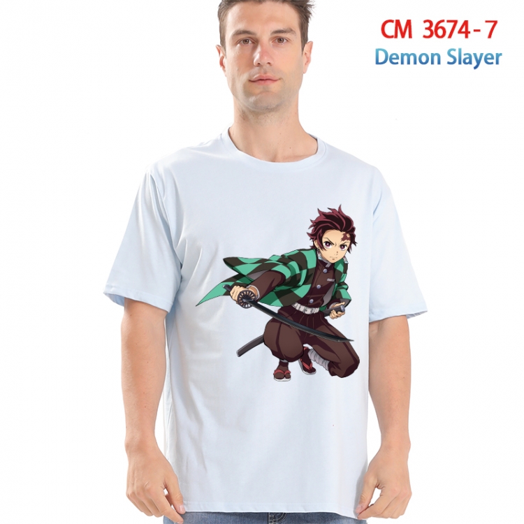 Demon Slayer Kimets Printed short-sleeved cotton T-shirt from S to 4XL  3674-7