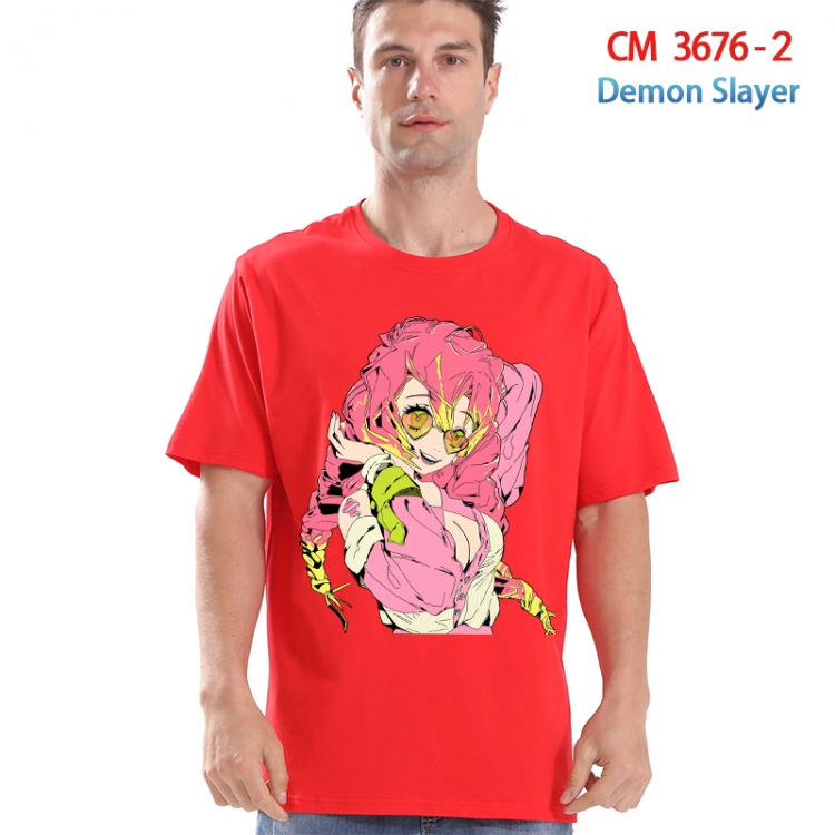 Demon Slayer Kimets Printed short-sleeved cotton T-shirt from S to 4XL  3676-2