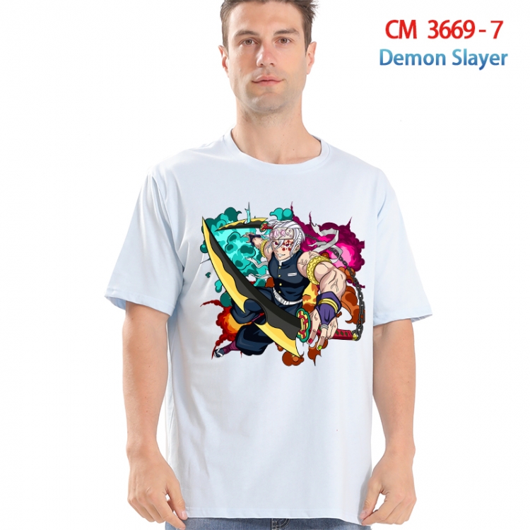 Demon Slayer Kimets Printed short-sleeved cotton T-shirt from S to 4XL 3669-7