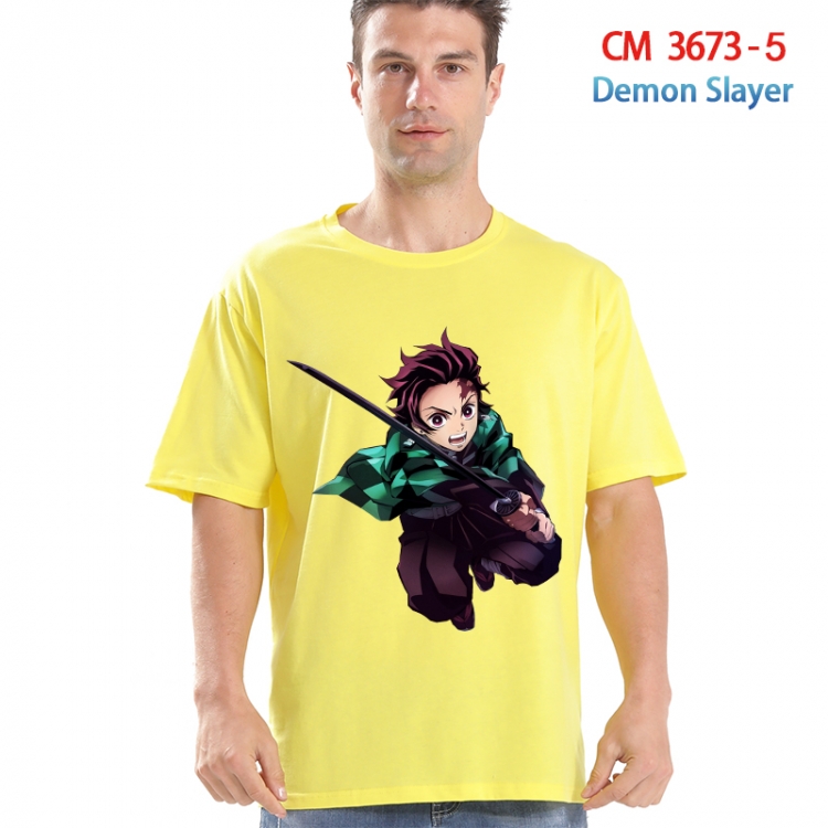 Demon Slayer Kimets Printed short-sleeved cotton T-shirt from S to 4XL  3673-5