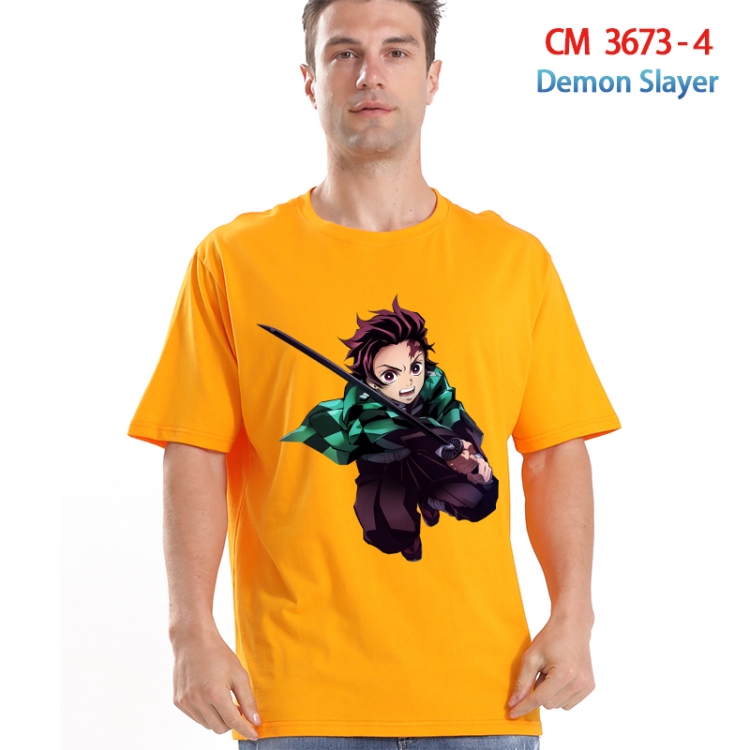 Demon Slayer Kimets Printed short-sleeved cotton T-shirt from S to 4XL  3673-4