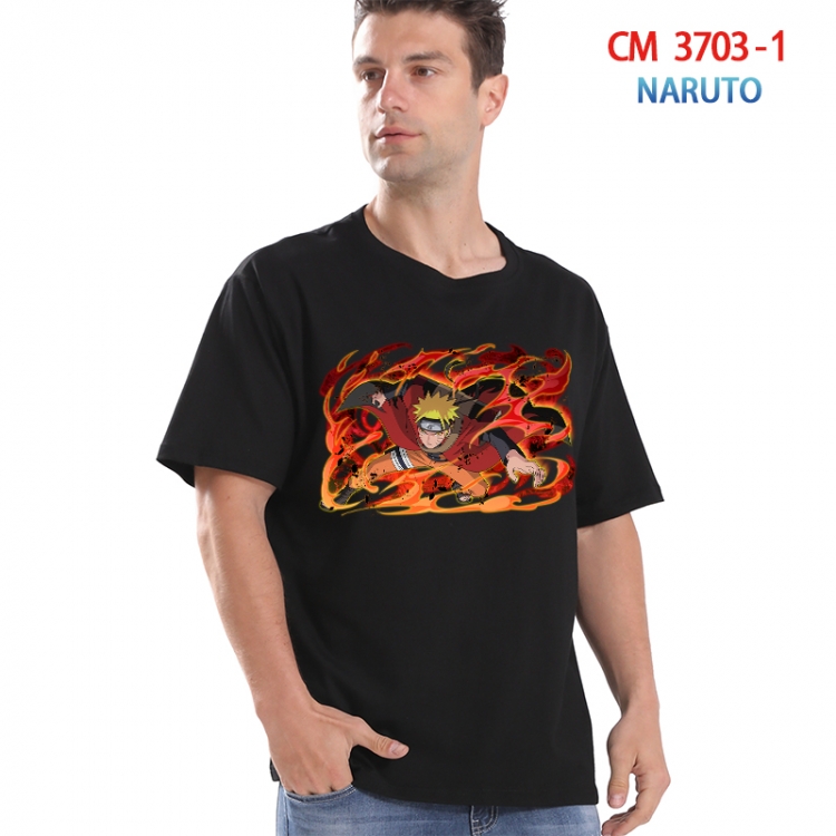 Naruto Printed short-sleeved cotton T-shirt from S to 4XL