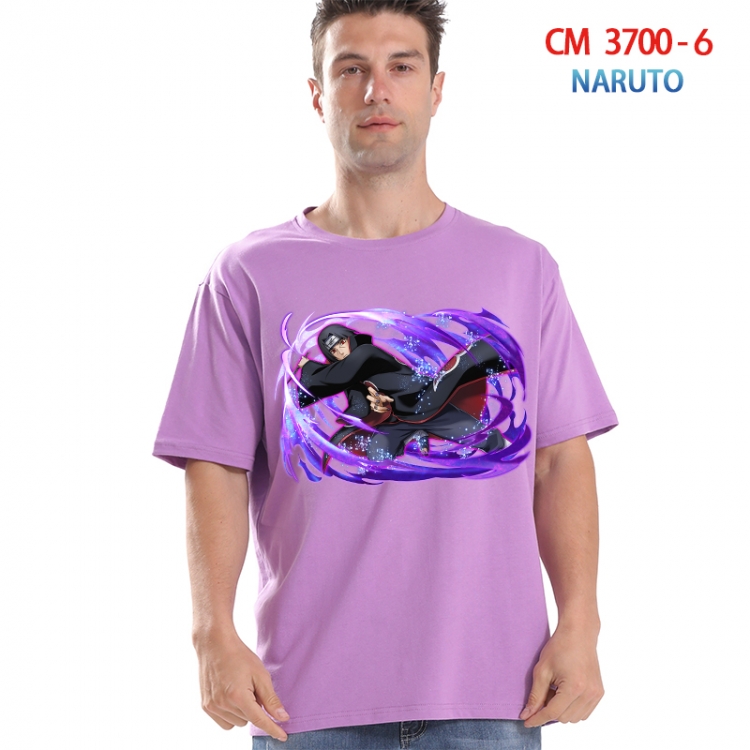 Naruto Printed short-sleeved cotton T-shirt from S to 4XL 3700-6