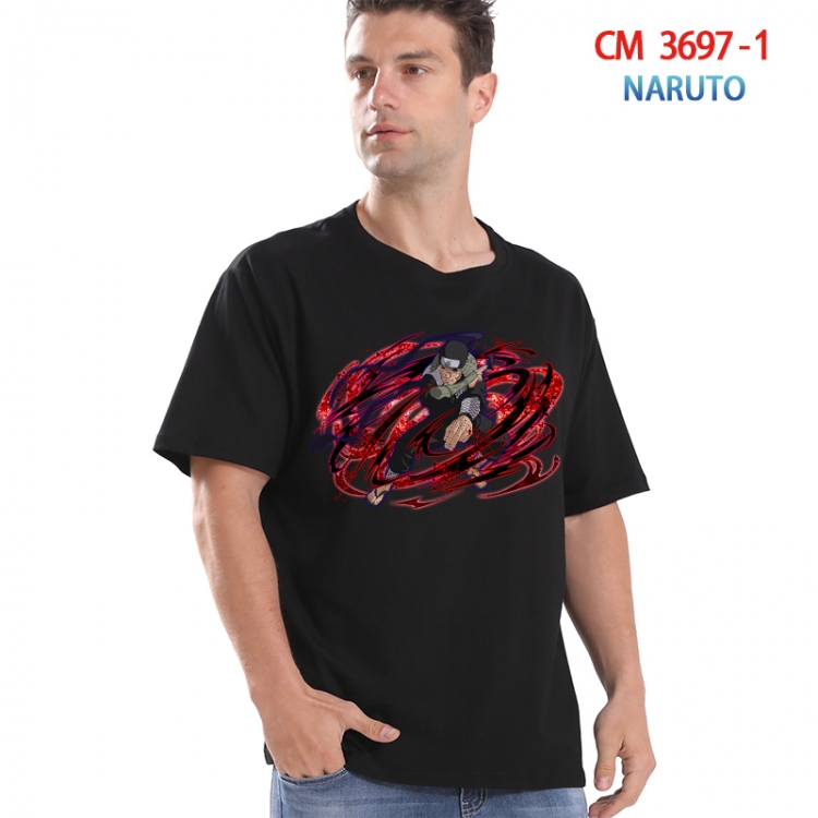 Naruto Printed short-sleeved cotton T-shirt from S to 4XL 3697-1