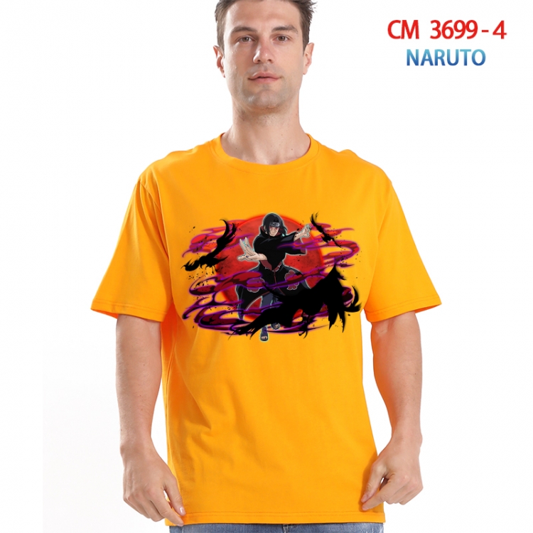 Naruto Printed short-sleeved cotton T-shirt from S to 4XL 3699-4