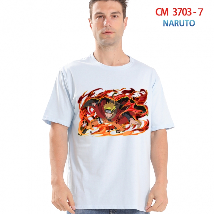 Naruto Printed short-sleeved cotton T-shirt from S to 4XL 3703-7