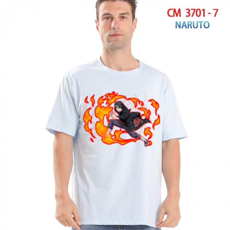 Naruto Printed short-sleeved cotton T-shirt from S to 4XL 3701-7
