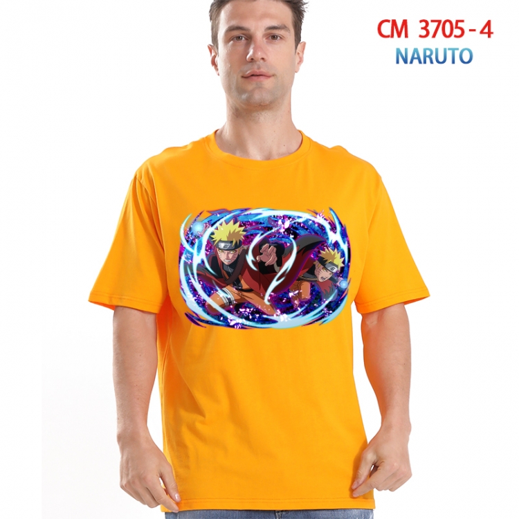 Naruto Printed short-sleeved cotton T-shirt from S to 4XL 3705-4