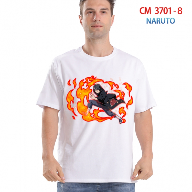 Naruto Printed short-sleeved cotton T-shirt from S to 4XL  3701-8