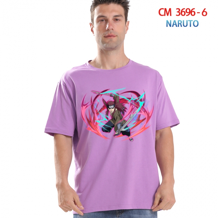 Naruto Printed short-sleeved cotton T-shirt from S to 4XL  3696-6