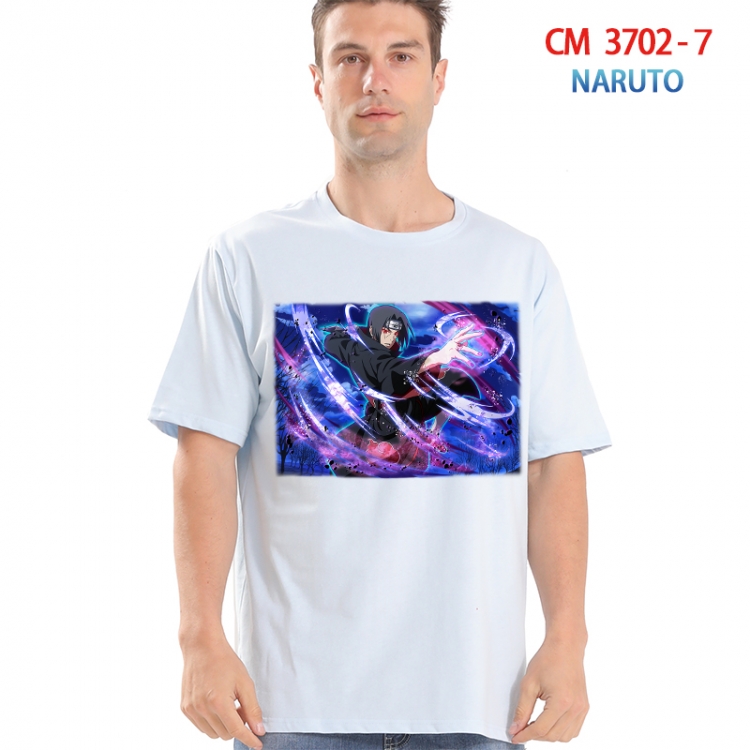 Naruto Printed short-sleeved cotton T-shirt from S to 4XL  3702-7