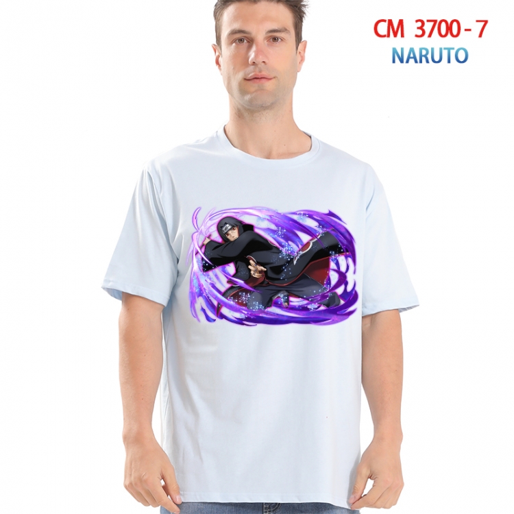 Naruto Printed short-sleeved cotton T-shirt from S to 4XL 3700-7