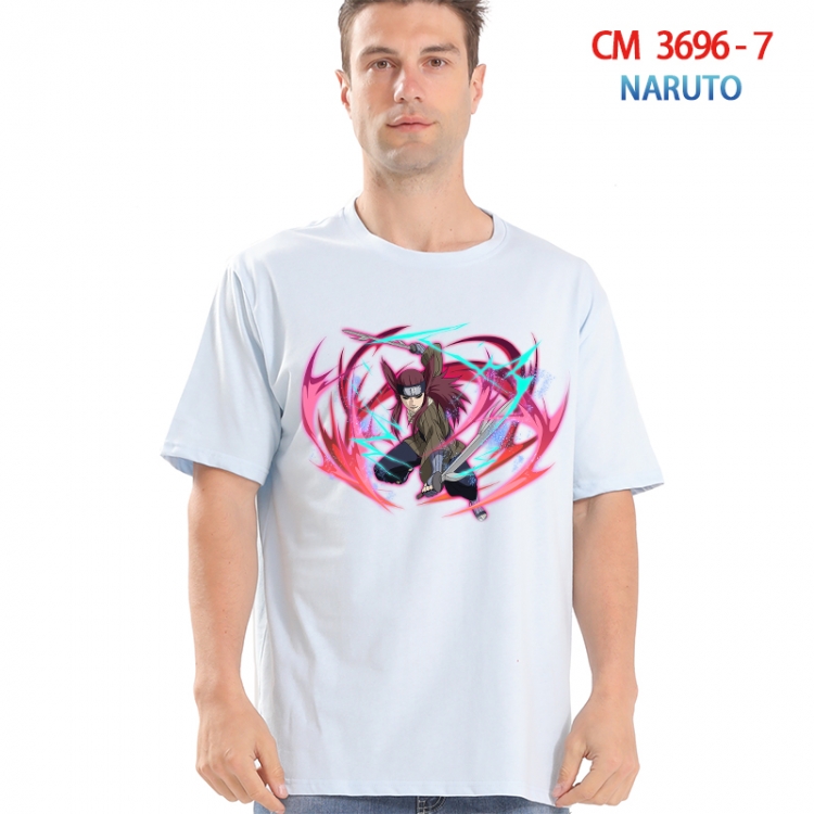 Naruto Printed short-sleeved cotton T-shirt from S to 4XL 3696-7
