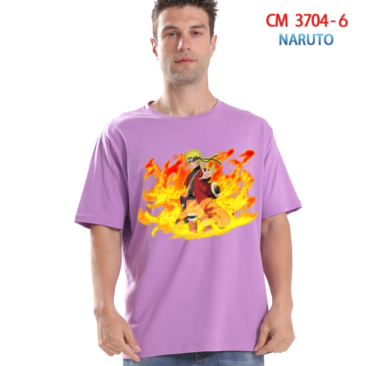 Naruto Printed short-sleeved cotton T-shirt from S to 4XL  3704-6