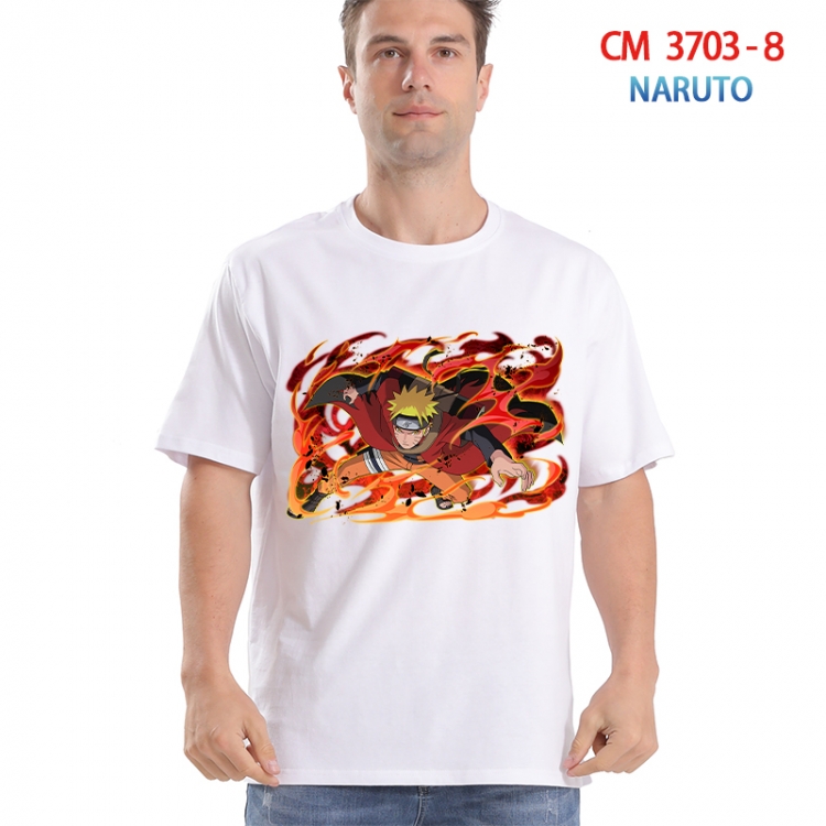 Naruto Printed short-sleeved cotton T-shirt from S to 4XL  3703-8