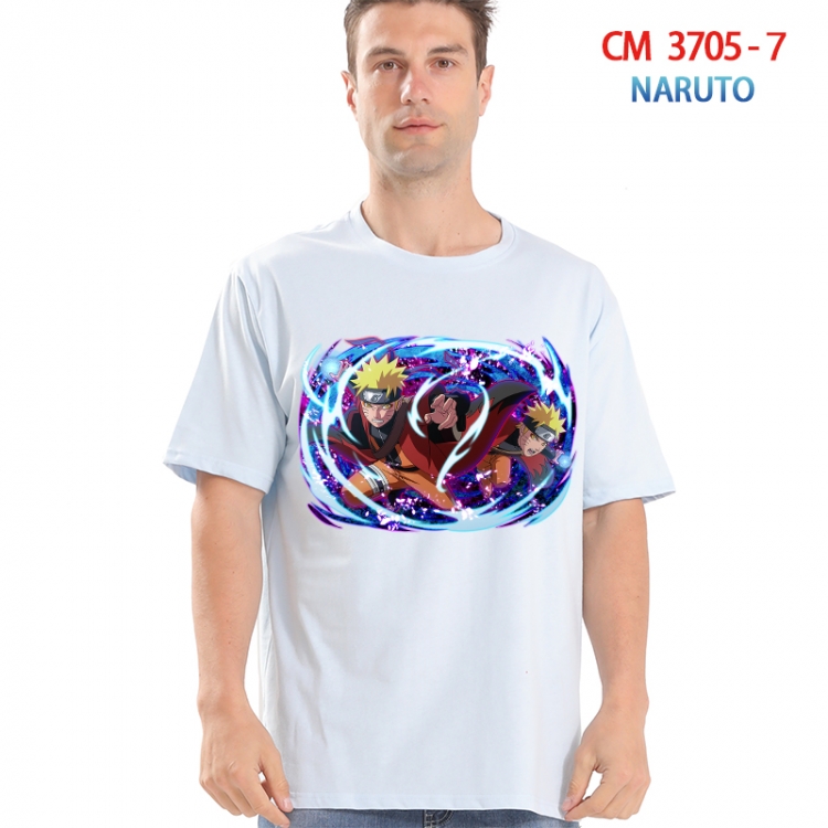 Naruto Printed short-sleeved cotton T-shirt from S to 4XL  3705-7