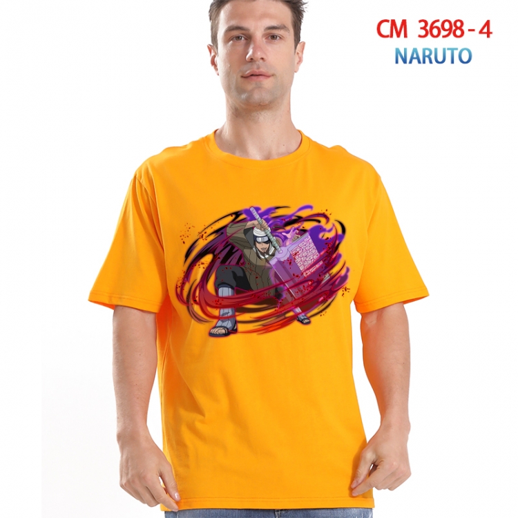 Naruto Printed short-sleeved cotton T-shirt from S to 4XL 3698-4