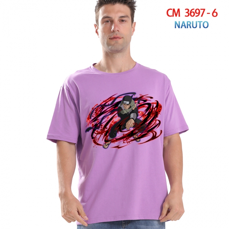 Naruto Printed short-sleeved cotton T-shirt from S to 4XL 3697-6