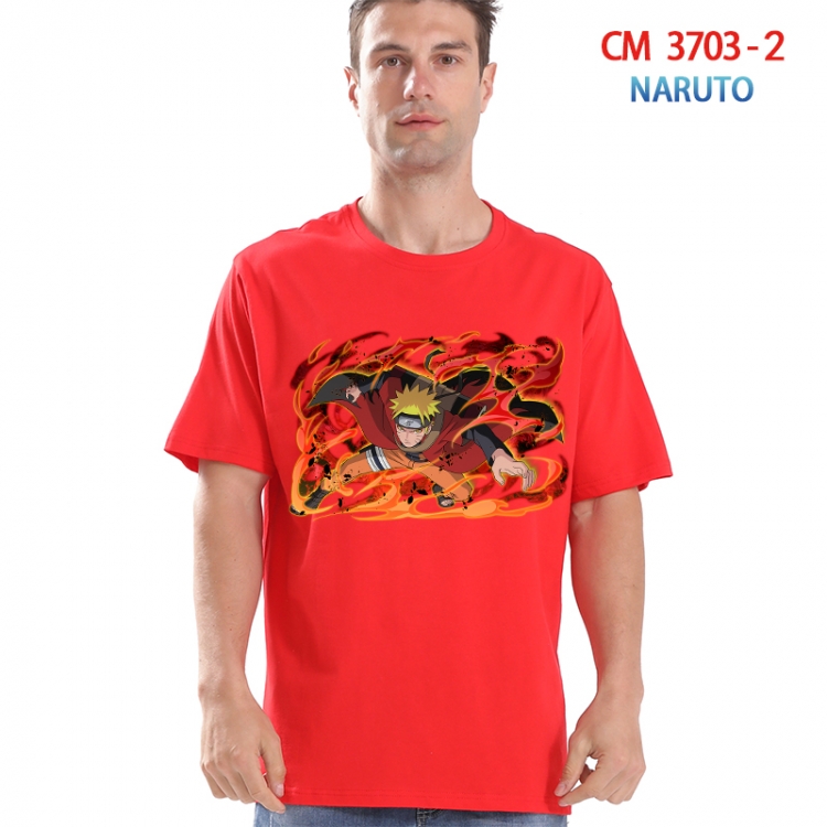 Naruto Printed short-sleeved cotton T-shirt from S to 4XL  3703-2