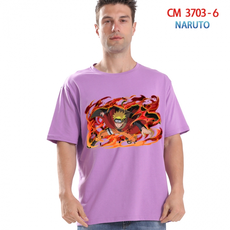 Naruto Printed short-sleeved cotton T-shirt from S to 4XL  3703-6