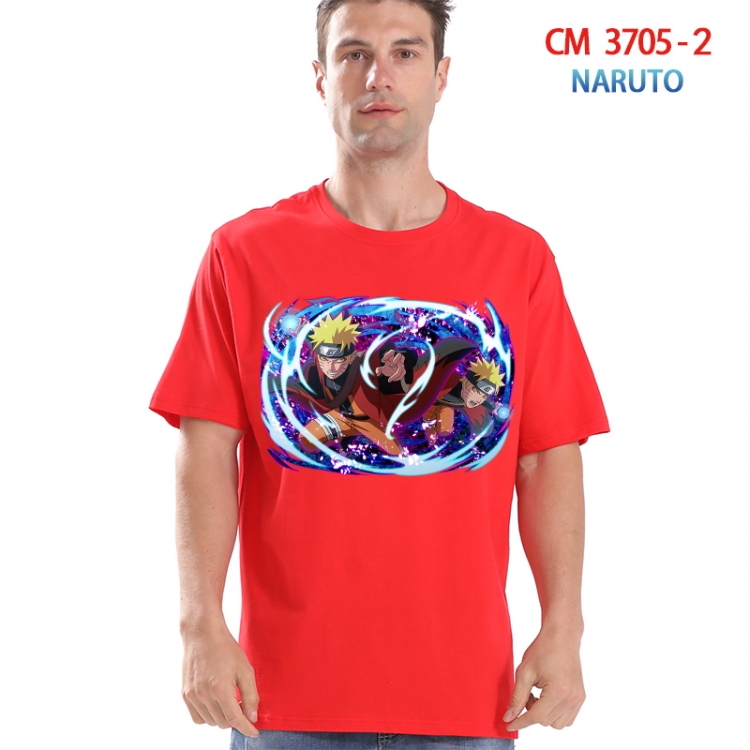 Naruto Printed short-sleeved cotton T-shirt from S to 4XL  3705-2