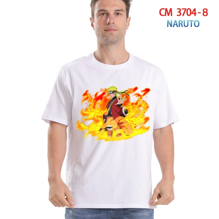 Naruto Printed short-sleeved cotton T-shirt from S to 4XL  3704-8