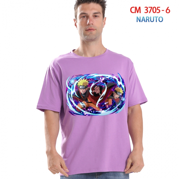 Naruto Printed short-sleeved cotton T-shirt from S to 4XL 3705-6