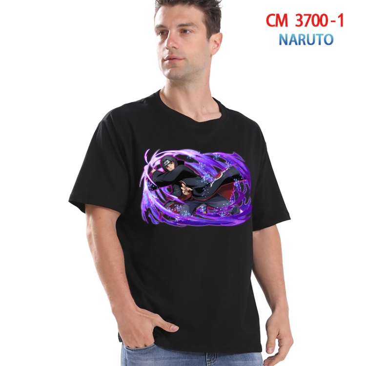 Naruto Printed short-sleeved cotton T-shirt from S to 4XL 3700-1