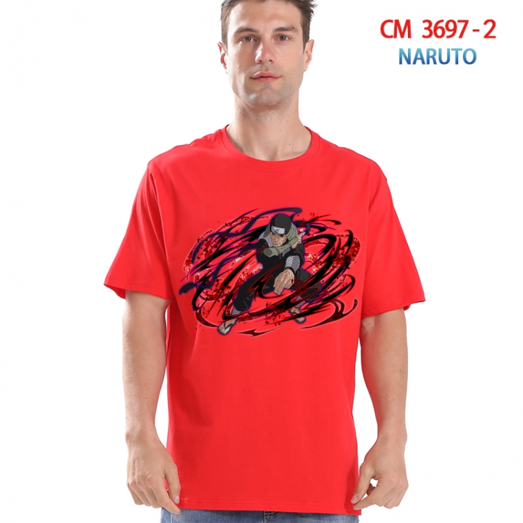 Naruto Printed short-sleeved cotton T-shirt from S to 4XL 3697-2