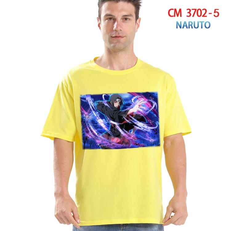 Naruto Printed short-sleeved cotton T-shirt from S to 4XL 3702-4