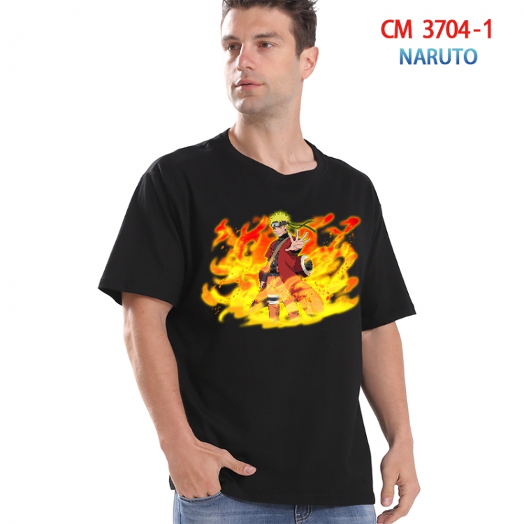 Naruto Printed short-sleeved cotton T-shirt from S to 4XL 3704-1
