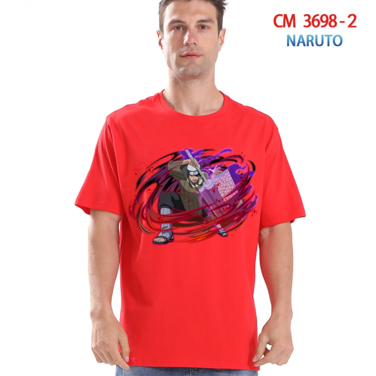 Naruto Printed short-sleeved cotton T-shirt from S to 4XL 3698-2