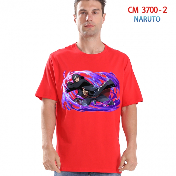 Naruto Printed short-sleeved cotton T-shirt from S to 4XL  3700-2