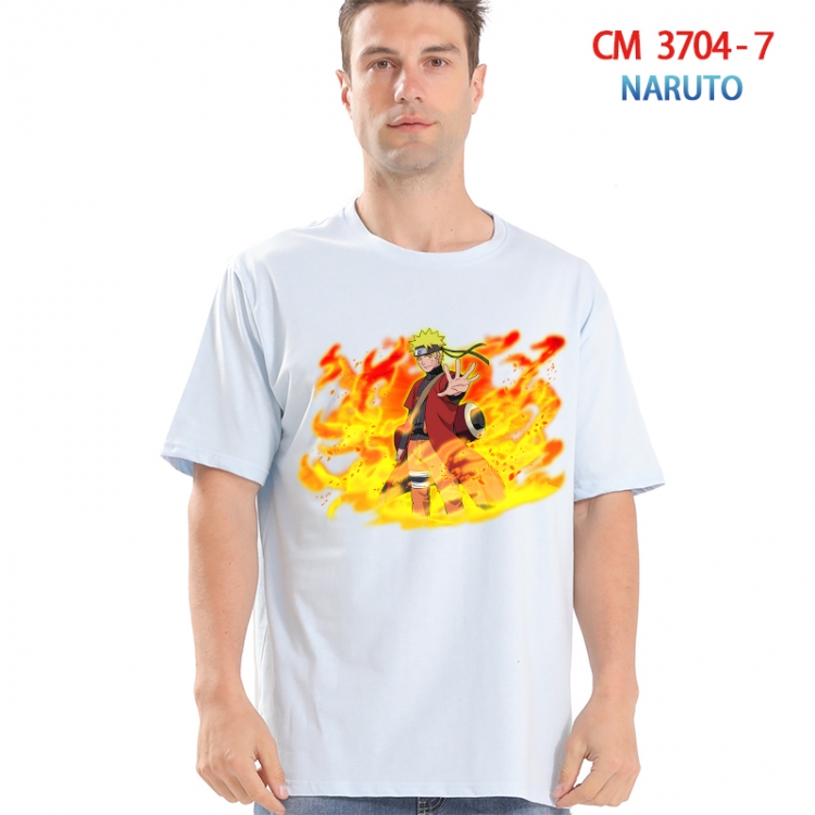 Naruto Printed short-sleeved cotton T-shirt from S to 4XL  3704-7