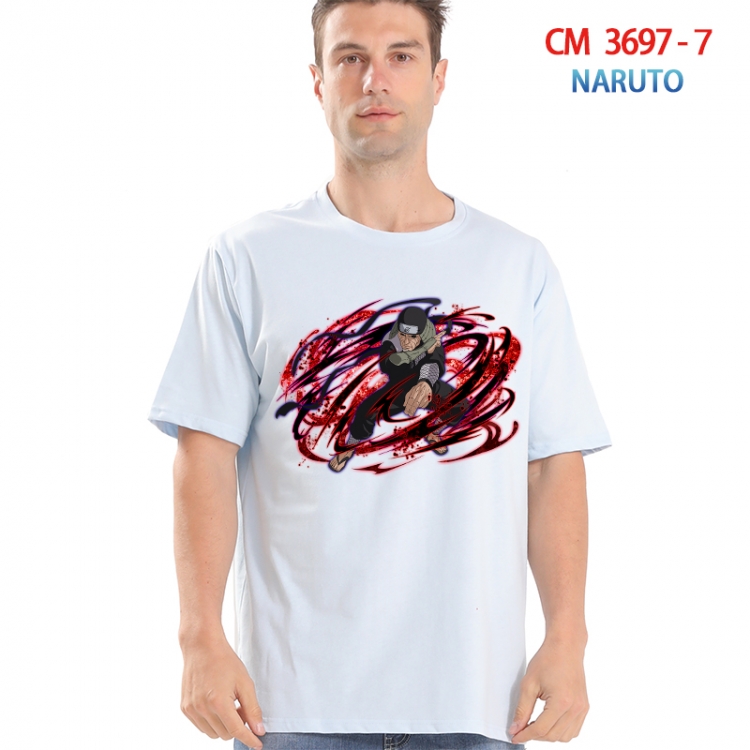 Naruto Printed short-sleeved cotton T-shirt from S to 4XL 3697-7