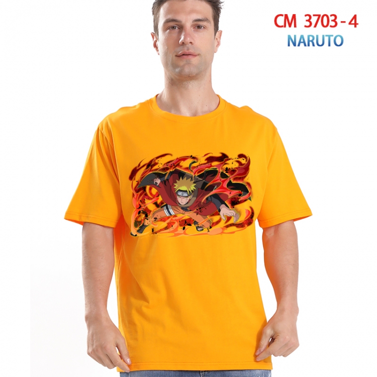 Naruto Printed short-sleeved cotton T-shirt from S to 4XL 3703-4