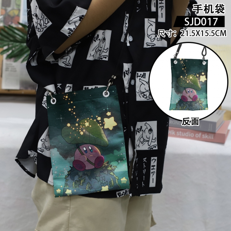 Kirby Anime mobile phone bag diagonal cross bag 21.5x15.5cm SJD017