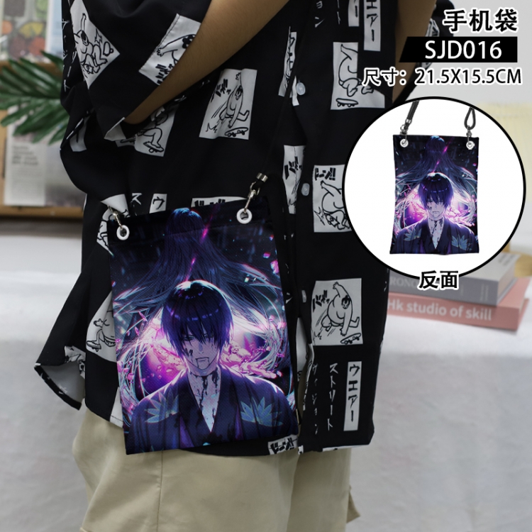 Gintama Anime mobile phone bag diagonal cross bag 21.5x15.5cm SJD016