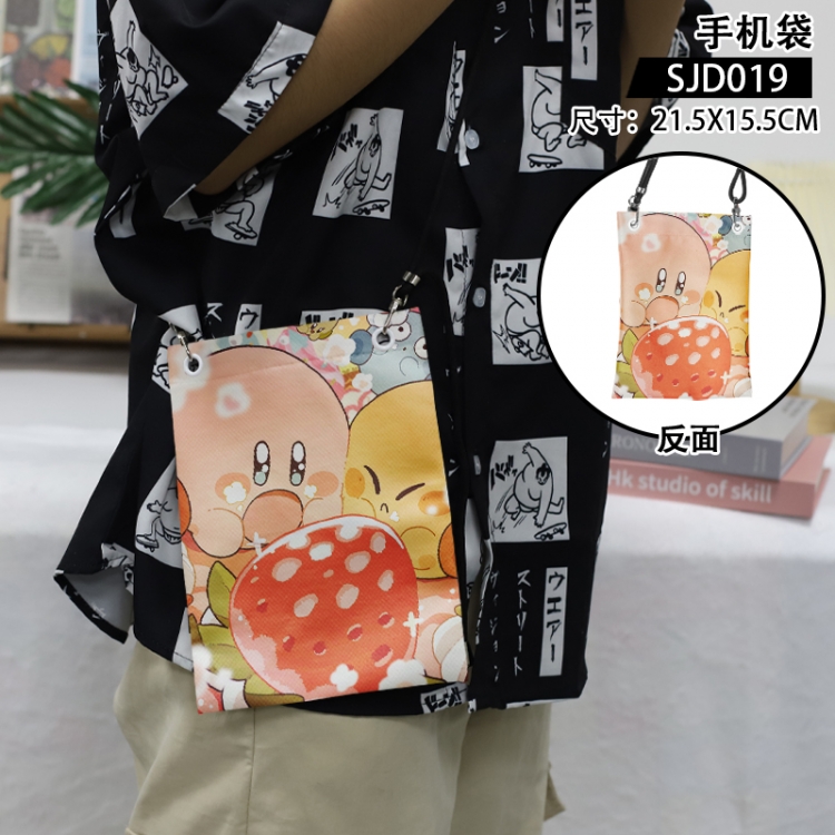 Kirby Anime mobile phone bag diagonal cross bag 21.5x15.5cm SJD019