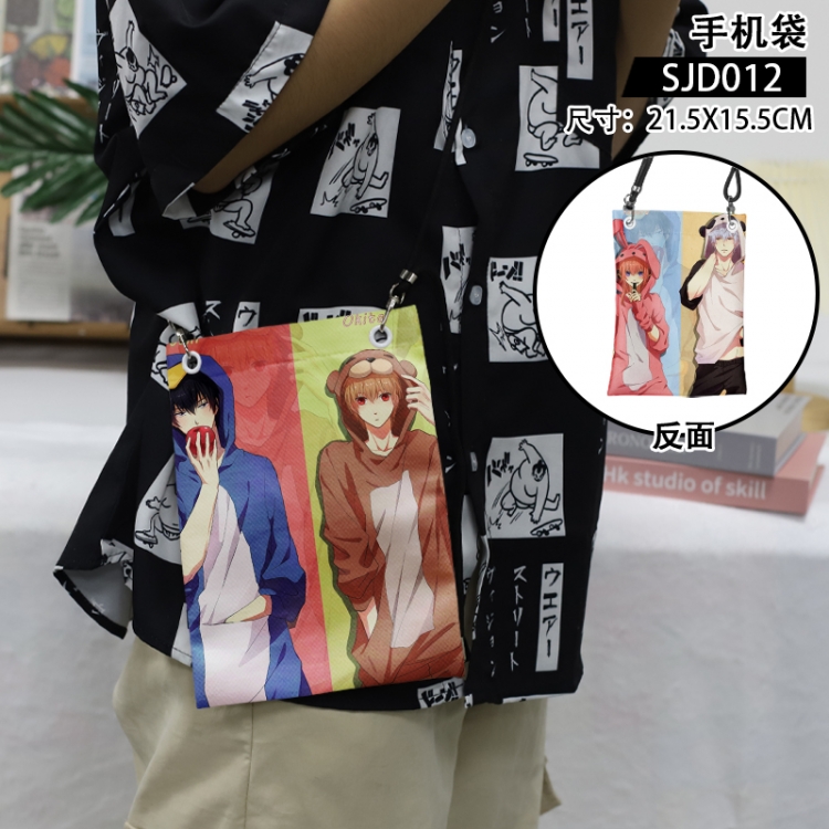 Gintama Anime mobile phone bag diagonal cross bag 21.5x15.5cm SJD012