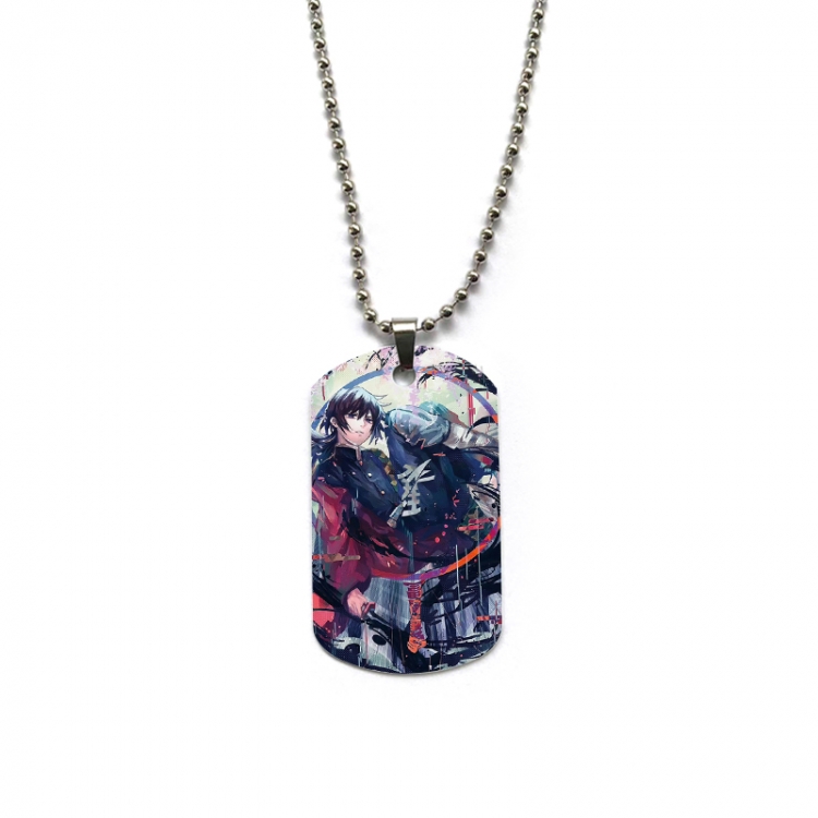 Demon Slayer Kimets Anime double-sided full color printed military brand necklace price for 5 pcs