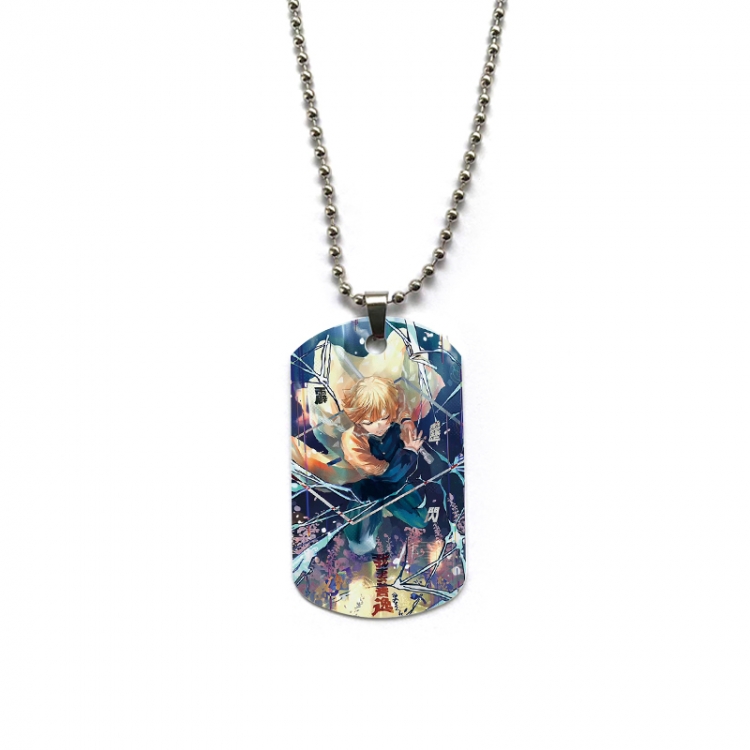 Demon Slayer Kimets Anime double-sided full color printed military brand necklace price for 5 pcs