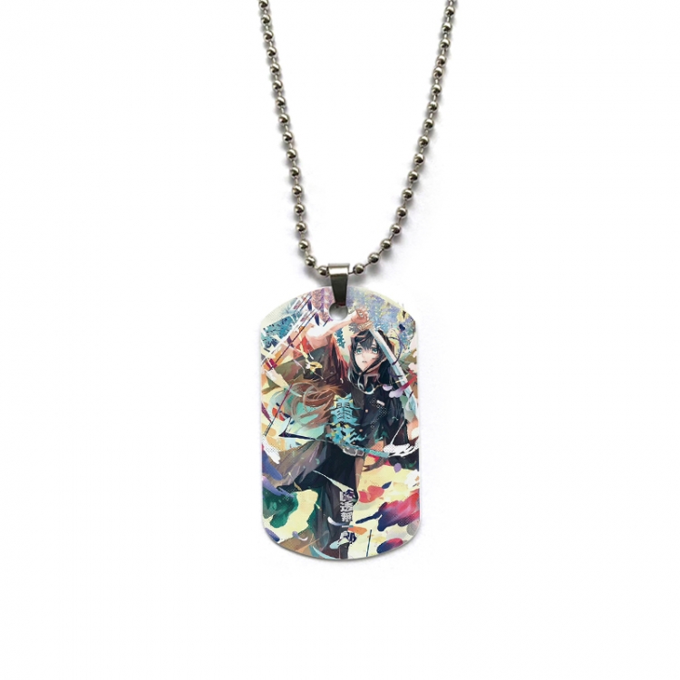 Demon Slayer Kimets Anime double-sided full color printed military brand necklace price for 5 pcs