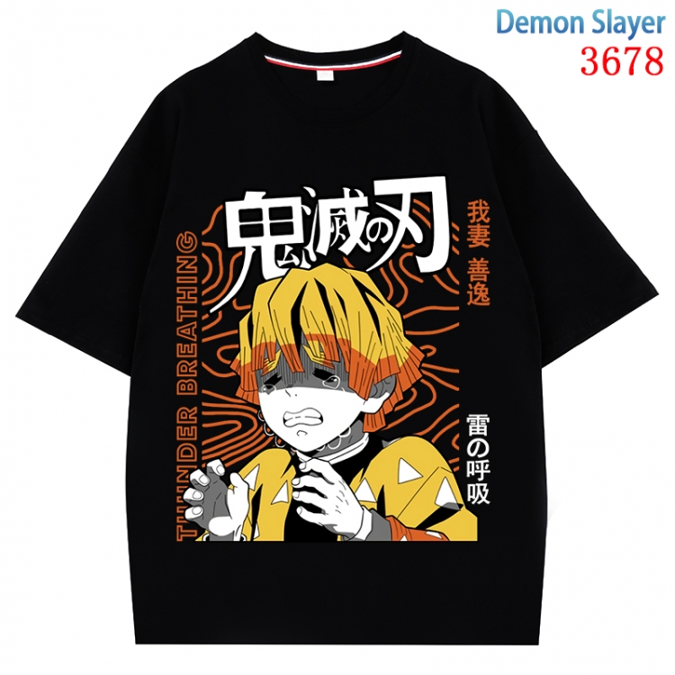 Demon Slayer Kimets  Anime Pure Cotton Short Sleeve T-shirt Direct Spray Technology from S to 4XL CMY-3678-2