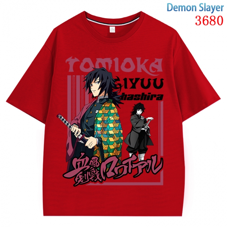 Demon Slayer Kimets  Anime Pure Cotton Short Sleeve T-shirt Direct Spray Technology from S to 4XL  CMY-3680-3