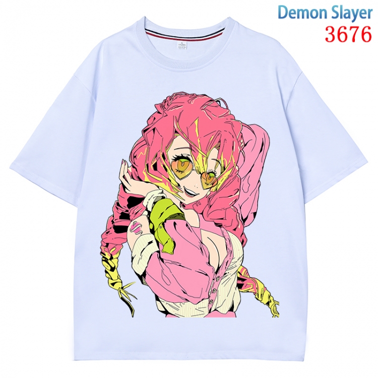 Demon Slayer Kimets  Anime Pure Cotton Short Sleeve T-shirt Direct Spray Technology from S to 4XL CMY-3676-1