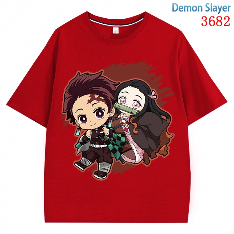 Demon Slayer Kimets  Anime Pure Cotton Short Sleeve T-shirt Direct Spray Technology from S to 4XL CMY-3682-3