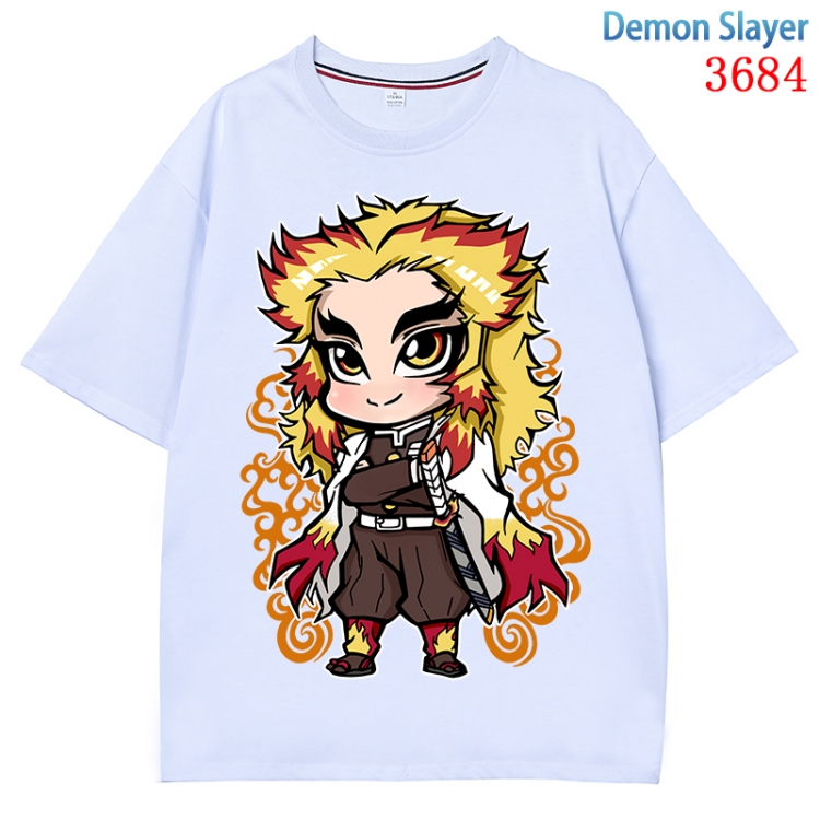 Demon Slayer Kimets  Anime Pure Cotton Short Sleeve T-shirt Direct Spray Technology from S to 4XL CMY-3684-1