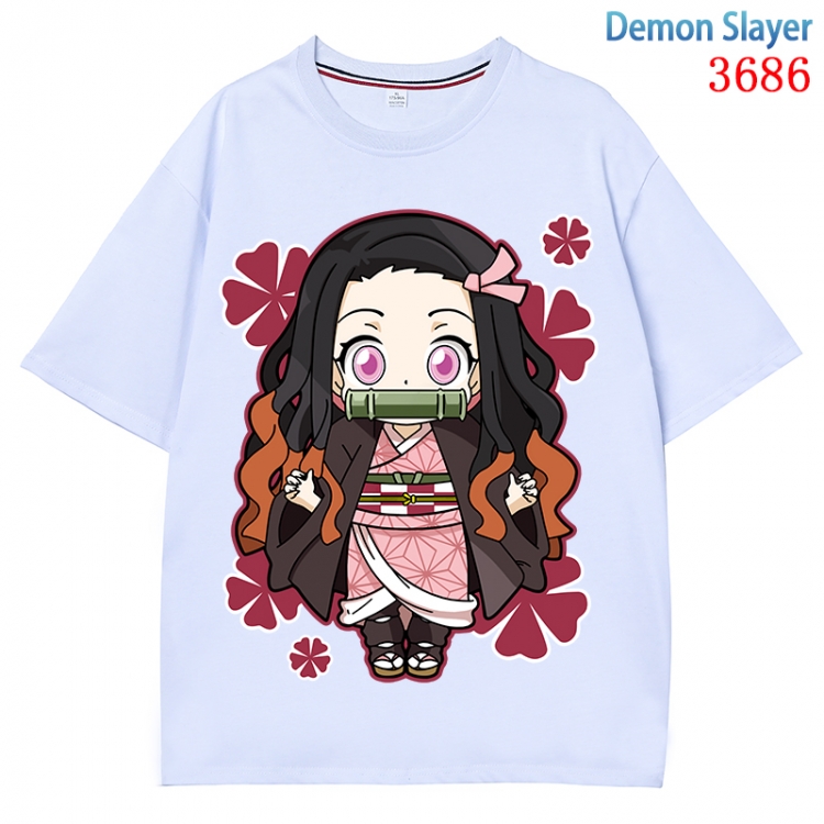 Demon Slayer Kimets  Anime Pure Cotton Short Sleeve T-shirt Direct Spray Technology from S to 4XL  CMY-3686-1