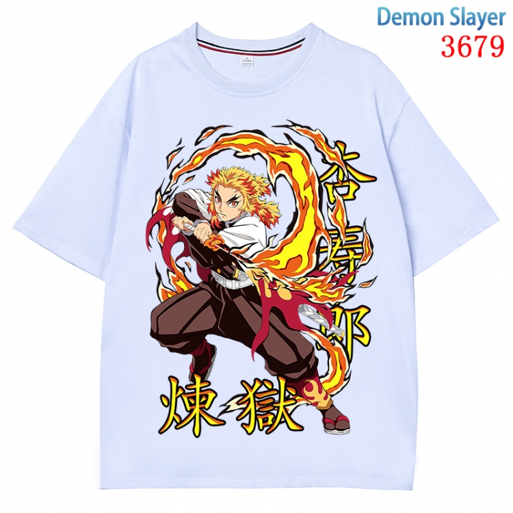 Demon Slayer Kimets  Anime Pure Cotton Short Sleeve T-shirt Direct Spray Technology from S to 4XL  CMY-3679-1